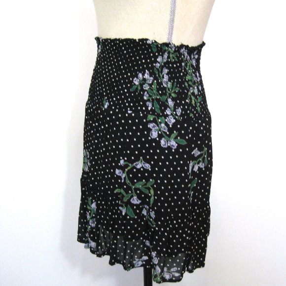 Ganni Rometty Black Floral Georgette Mini Skirt 36 - Picture 13 of 14